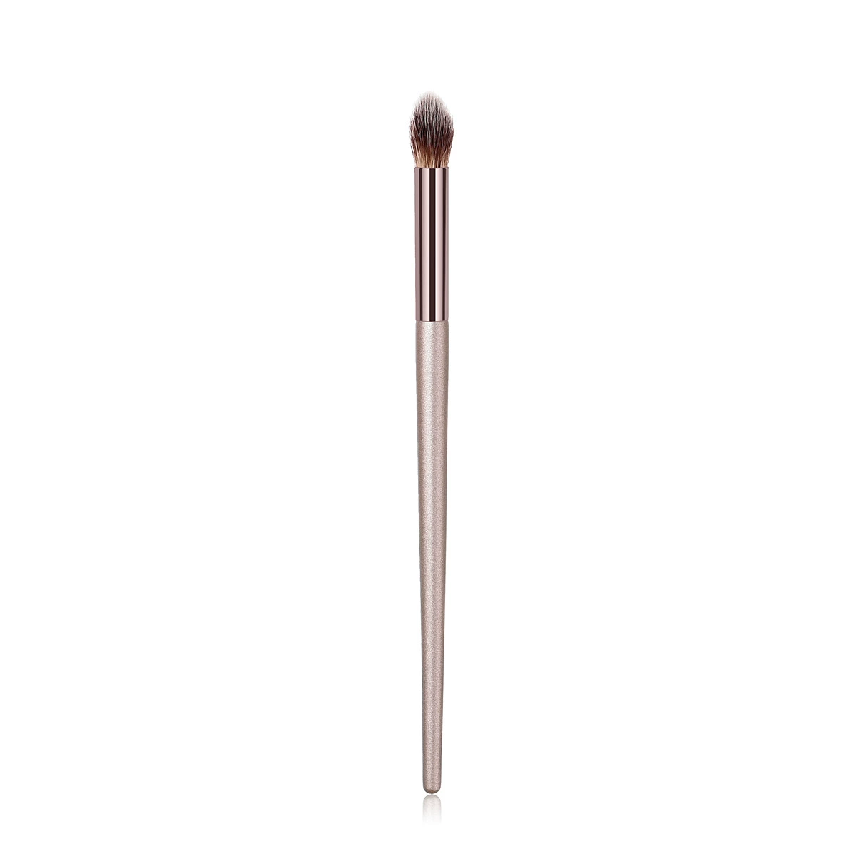 Makeup Brush Set (Nongying) — 10-piece champagne gold handles, wood/aluminum ferrule, synthetic bristles