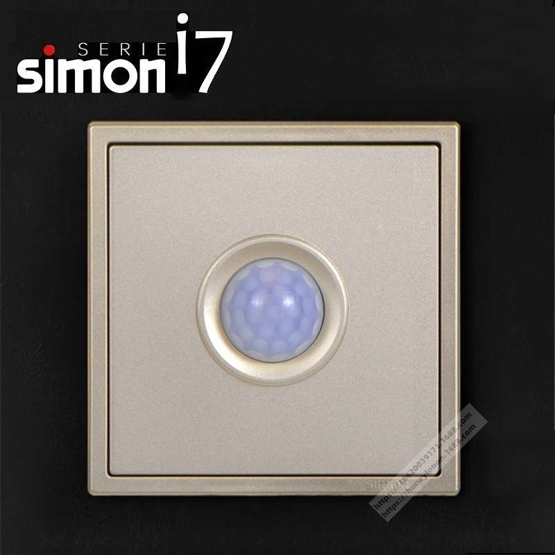 simon 西蒙 i7系列 人体感应开关(二线,全负载)(香槟金)70E301-46