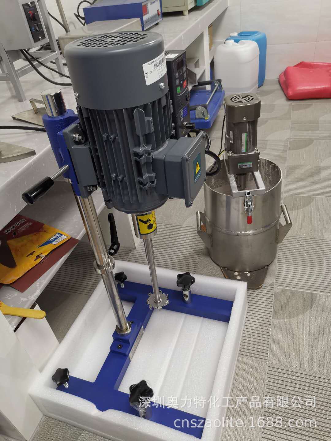 厂家供应1.1KW实验室简易电动分散机 搅拌机