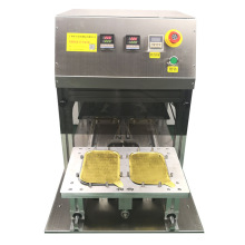 定制铝箔盒封口机双盒自动封盖机铝盒压膜机片膜热封膜机老酸奶杯