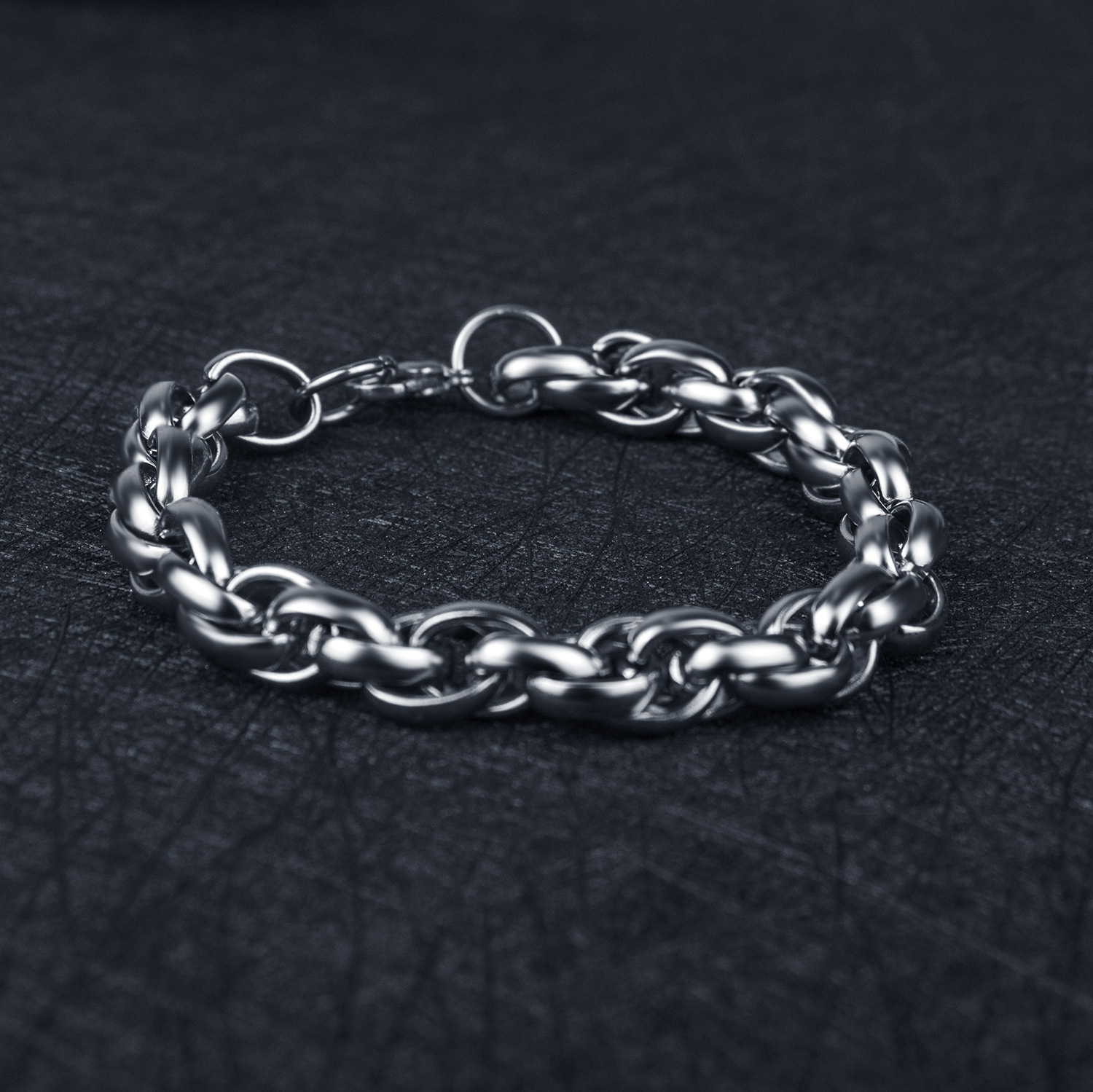 Wrapped Ring Necklace Fashion Trend with Titanium Decoration Stainless Steel Fried Dough Twists Bracelet_voghion.com