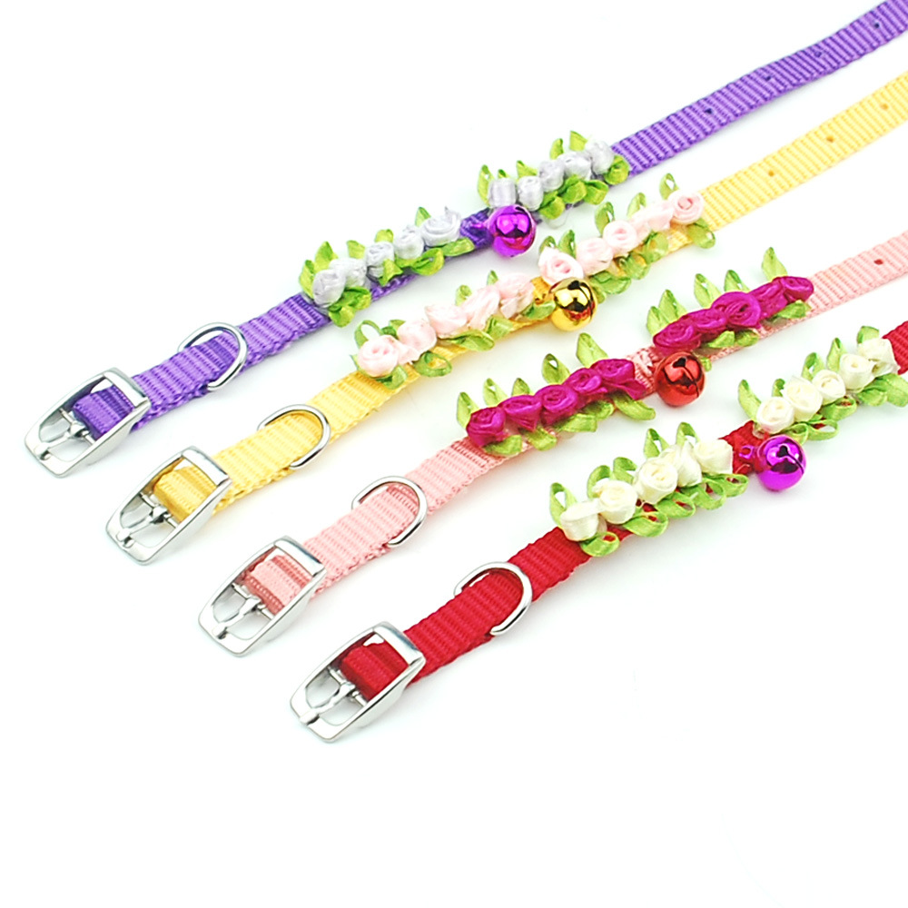 cat collar pet collar roses 1.