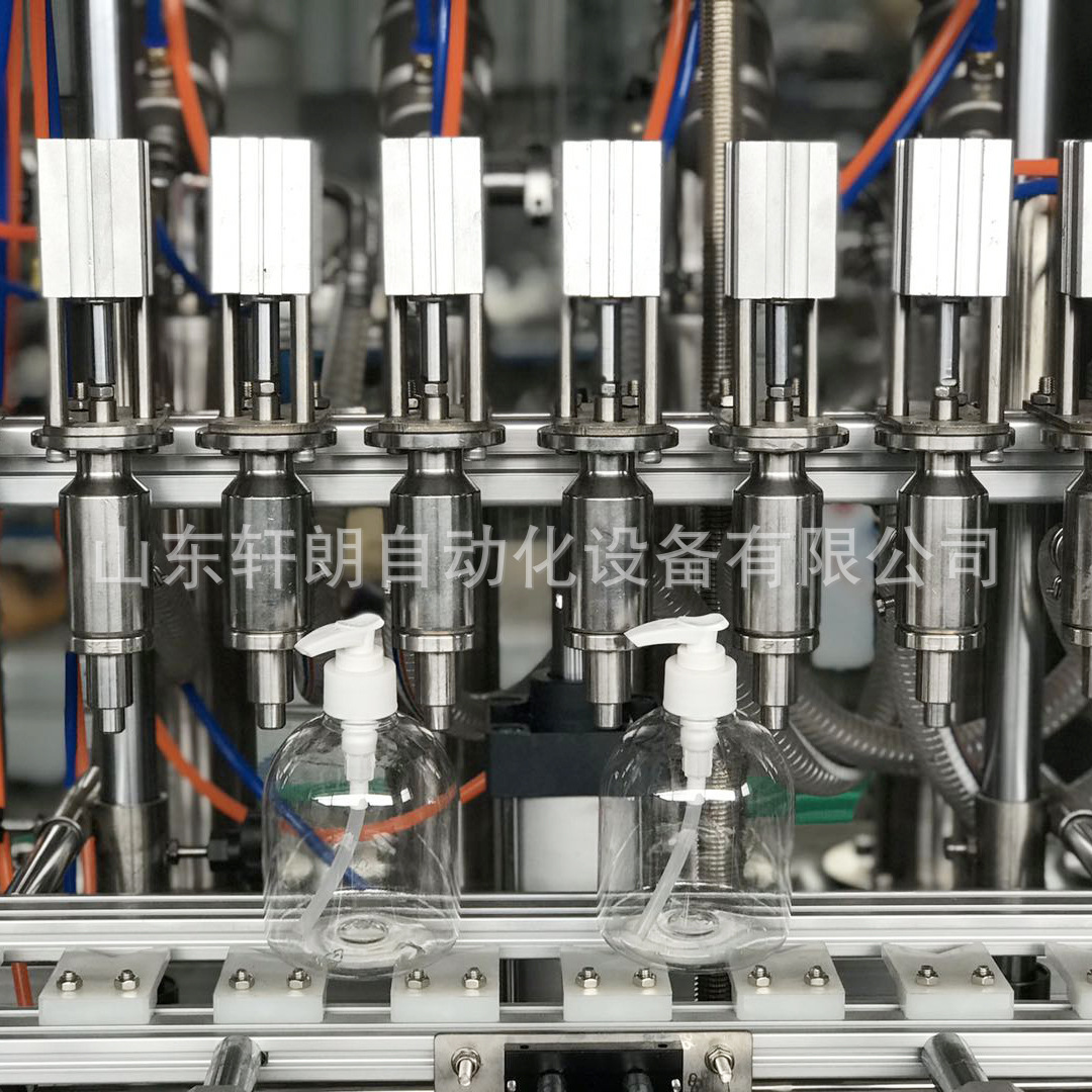 碘酒灌装机 洗手凝胶护肤品全自动灌装机 鸭嘴盖活塞式灌装生产线