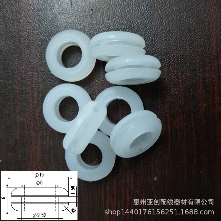 厂家直销环保硅胶双面护线圈线束密封圈O型出线环可定制加工规格|ru