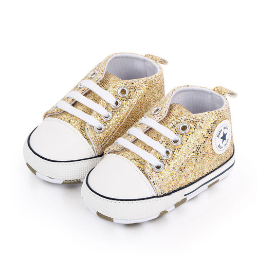 Spring and Autumn hot selling baby shoes baby classic sequined canvas shoes soft sole toddler shoes baby shoes 2479