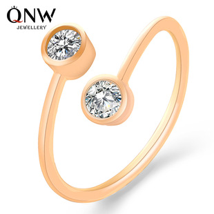 Korean Pearl Flower Ring Simple Open Branch Copper Index Finger Ring