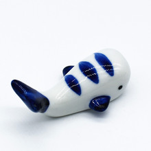 日式手绘彩陶瓷筷子架可爱海洋鲸鱼陶瓷筷架创意家用筷托筷枕酒店