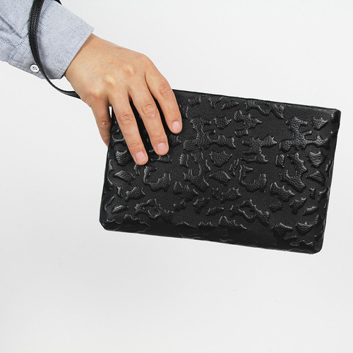 New men's clutch genuine leather fashion casual envelope bag embossed Xiangyun soft cowhide trendy men's drop shipping