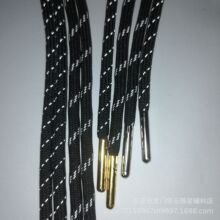 反光裤腰帽绳 鞋带 螺纹加点圆包芯涤纶抽绳5mm塑胶金属包头 现货