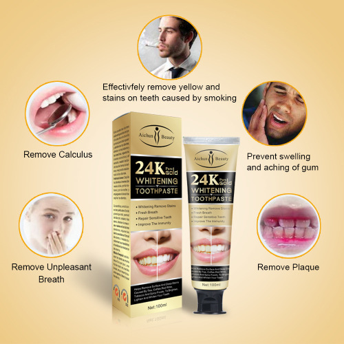 Cross-border aichun 24k gold cleaning toothpaste removes tooth stains, removes bad breath, strengthens teeth and protects teeth, wholesale toothpaste