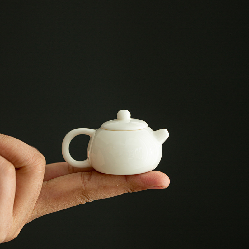 Mini teapot ceramics Tea darling Decoration Boutique personality tea table Tea Service Tea ceremony Tea Play Porcelain pocket Fingertip