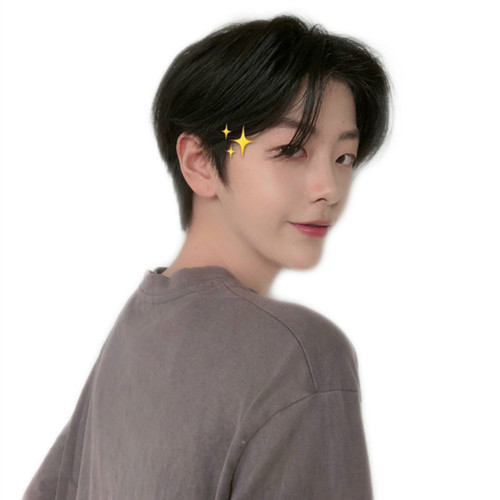 Japanese and Korean wigs for men with short straight hair, handsome, realistic short hair, middle parted bangs, chemical fiber wig headgear manufacturers, one-piece drop shipping