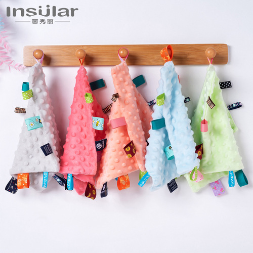 Insular baby beanie label soothing towel newborn beanie handkerchief soothing handkerchief cross-border