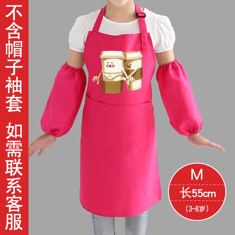 Moda coreana delantal de los niños cocina cafetería leche tienda de té arte pintura hombres y mujeres ropa de trabajo logotipo personalizado