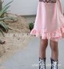 A generation of fat 20 Spring and summer new pattern High fixed Big Children's clothing MOS Pink Little Bear Lotus leaf Dress