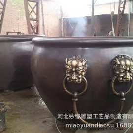 供应铸紫铜大缸 铁大缸1米1.2米水缸仿故宫缸 仿古铁缸制作