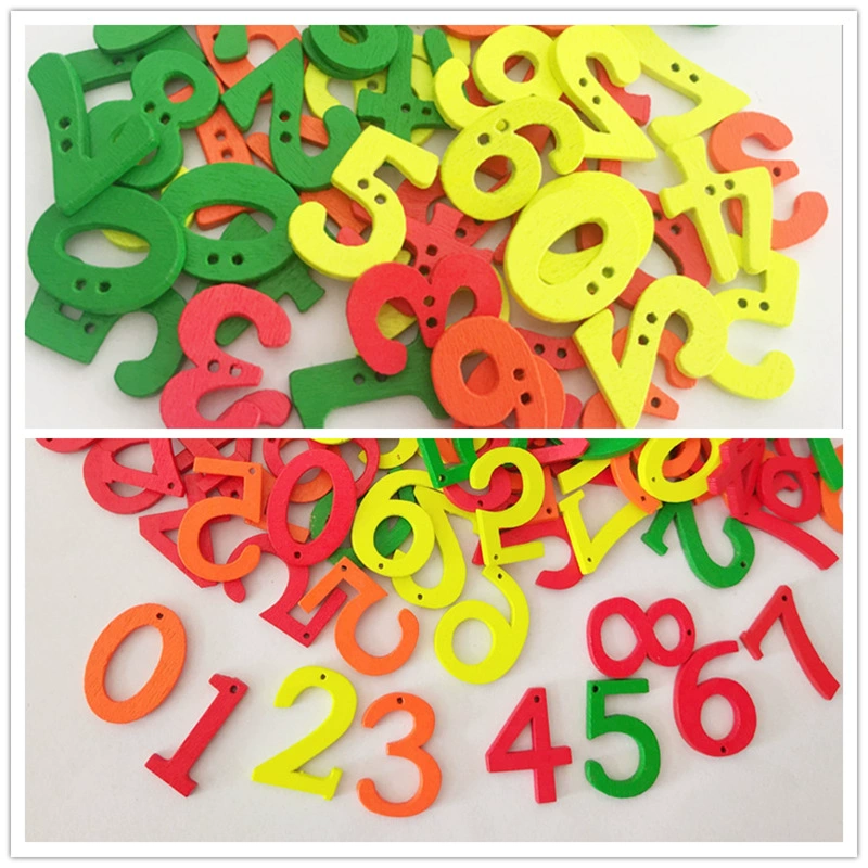 Фабрика прямой деревянный цвет 0-9 смешанные цифровые деревянные поделки детские развивающие принадлежности Креатив 4 вида цветов