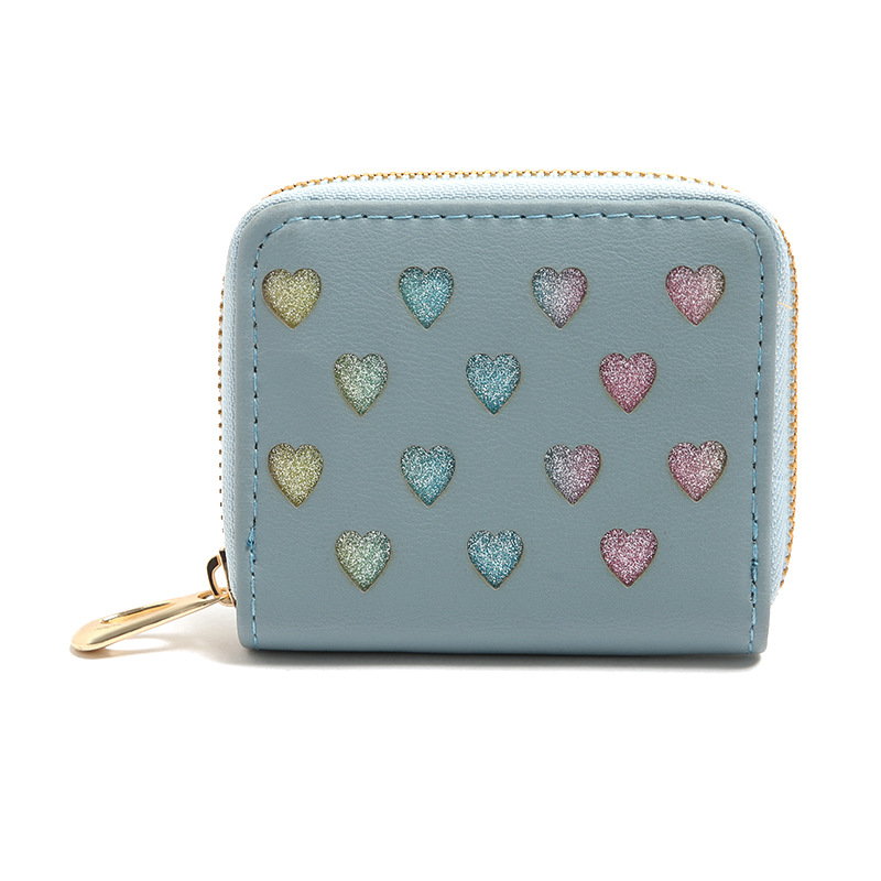 Korean Hollow Glitter Heart Coin Purse display picture 14