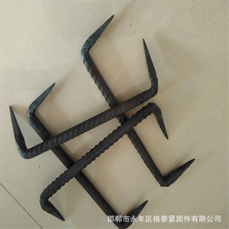 供应铁路扒钉 钯钉 铁路道钉 扒钉 螺纹钢圆钢耙钉-阿里巴巴