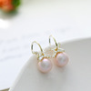 Summer South Korean silver needle, goods, earrings, fashionable zirconium from pearl, silver 925 sample