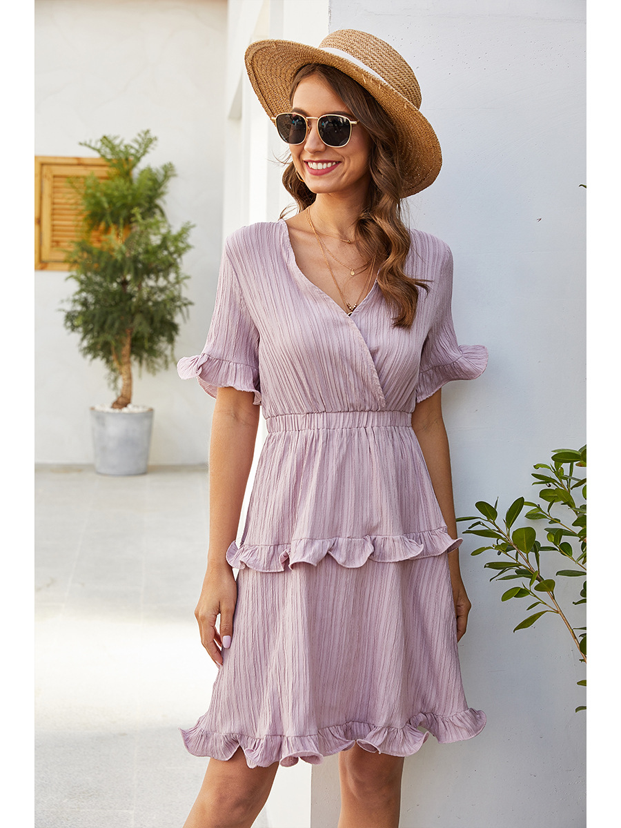 spring and summer women's cake fold dress NSAL2913