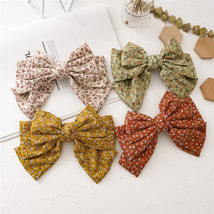 Simple Style Bow Knot Cloth Floral Hair Clip 1 Piece display picture 1