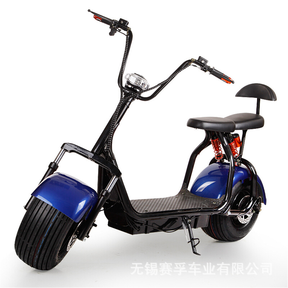 Harley electric car two-seater Harley electric motorcycle city scooter mini two-wheeled wide tire battery car
