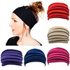 Fashionable headband, elastic colored sports scarf for mother, European style, absorbs sweat and smell