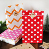 圣诞礼品袋 彩色点点波浪牛皮纸袋创意复古DIY烘焙礼品包装袋10套|ru
