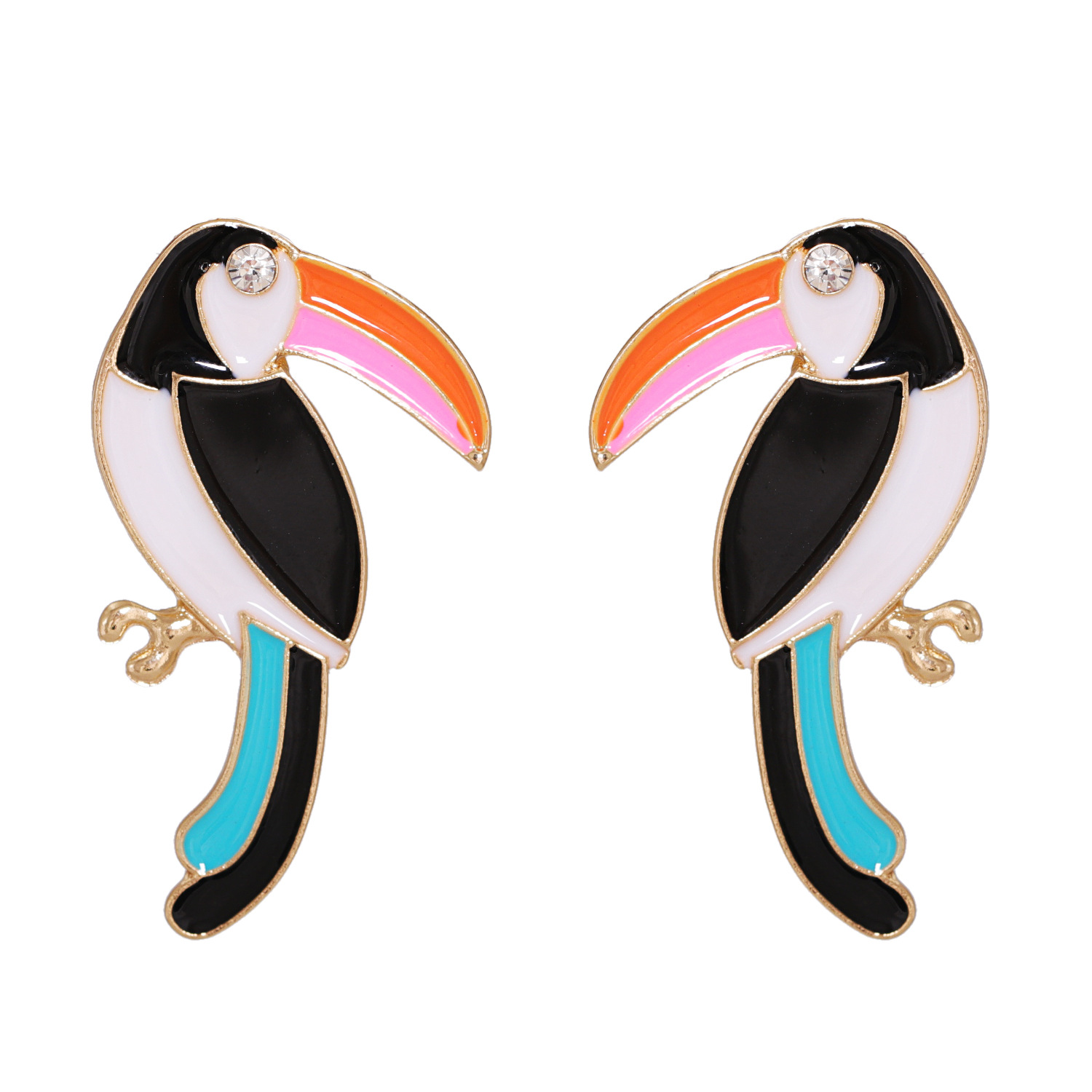 Fashion Cute Birds Diamond Earrings display picture 5