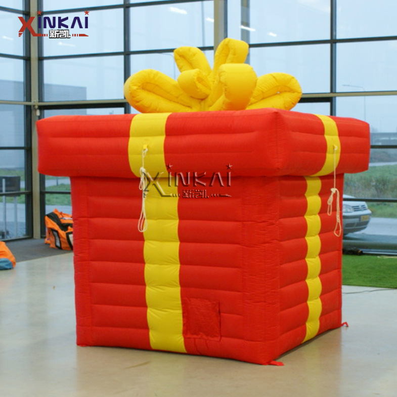 工厂定制 安徒生圣诞礼品气模 充气圣诞装饰模型 充气卡通礼盒