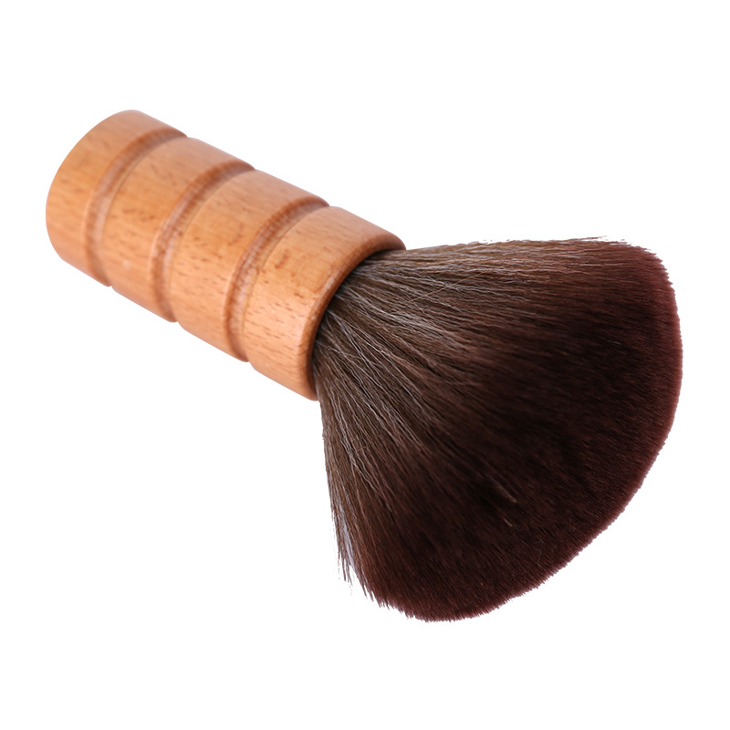 Peluquería cepillo de pelo cepillo de poste de pelo suave pelo sólido madera retro solo cepillo de pelo corte de pelo cepillo de cuello lote de generación de cabello herramientas de belleza