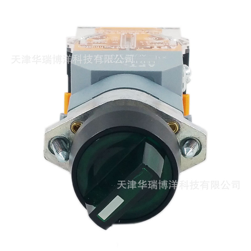 APT带灯二位置旋钮LA39-A1-11XD/G23按钮1开1闭绿色AC/DC24V