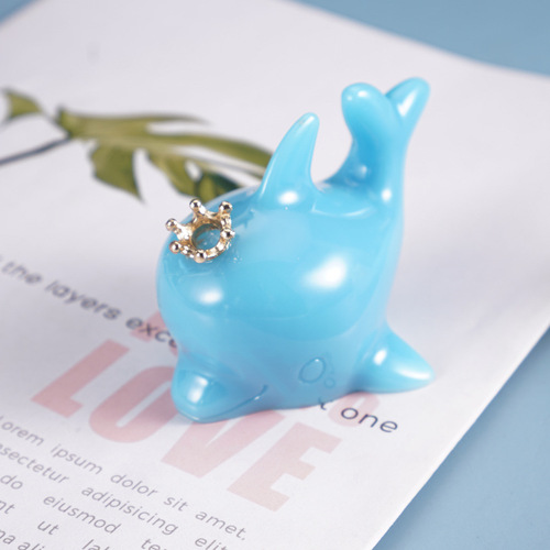 Poppy diy crystal glue mold 3D three-dimensional dolphin cartoon cute ornaments decorative silicone mold wholesale