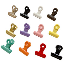 热销专供 圆形22mm金属文具夹 圆形票夹 办公文具夹子 铁夹小夹子