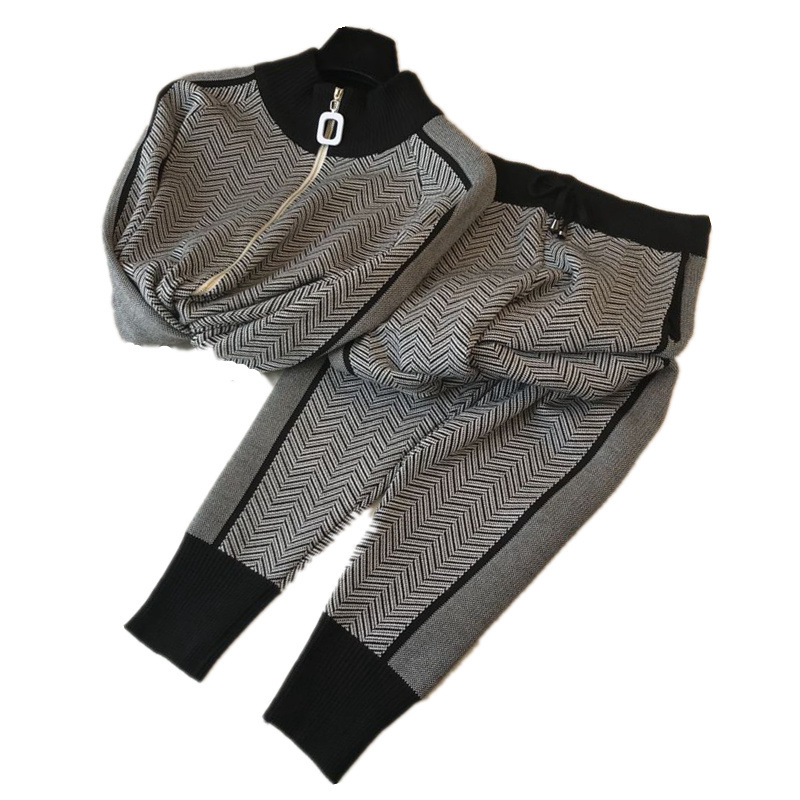 Women's Knitted Jacket And Elasticated Trouser Pant Set For Women_voghion.com