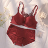 兰娥2021年春夏新款拉丝性感美背内衣无钢圈前扣小胸聚拢文胸套装|ms