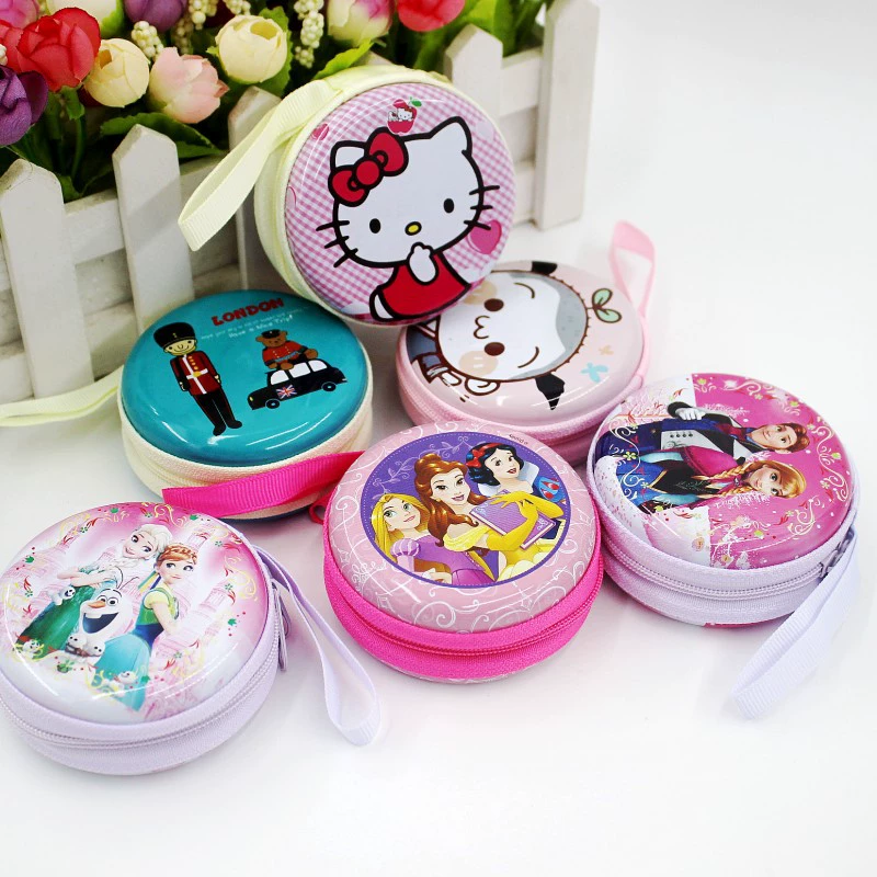 Детский маленький мультяшный симпатичный бумажник, монеты для раннего возраста, наушники, органайзер-сумка