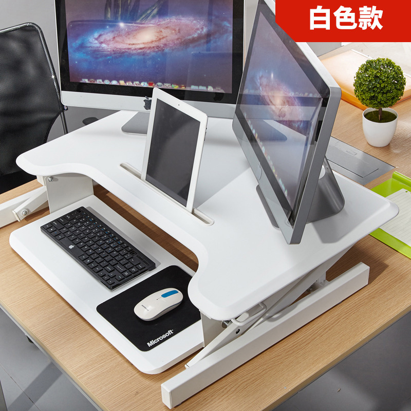 Standing pneumatic lifting computer desk sitting station alternately with IPAD card slot any height can be stopped can be a generation of hair