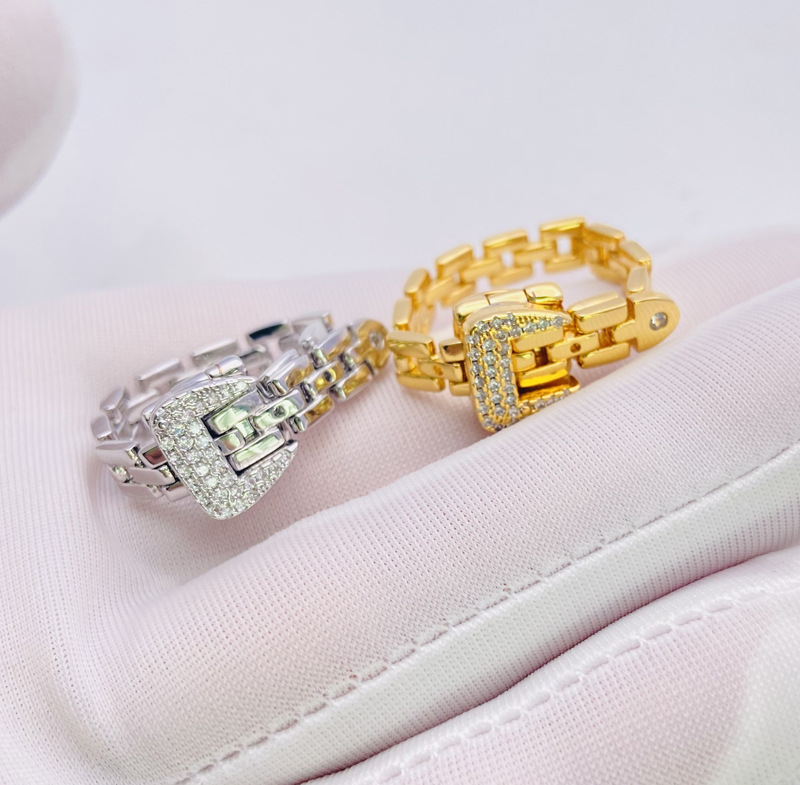1 Piece Simple Style Snake Copper Plating Inlay Zircon Women's Rings Bracelets display picture 5