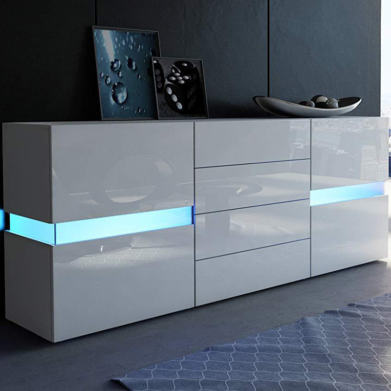 Suministro de fábrica gabinete lateral moderno gabinete del vino muebles gabinete lateral simple con cajón pequeño Gabinete lateral del dormitorio sala de estar