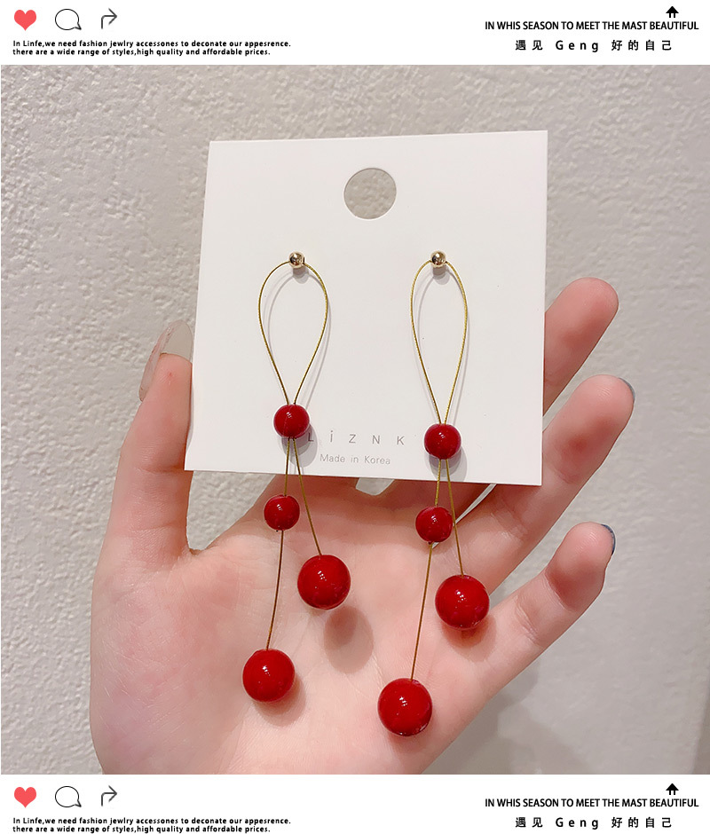 Temperament Long Tassel Pearl Earrings Female Korean Personality Fashion Wild Net Red Tide Earrings display picture 6