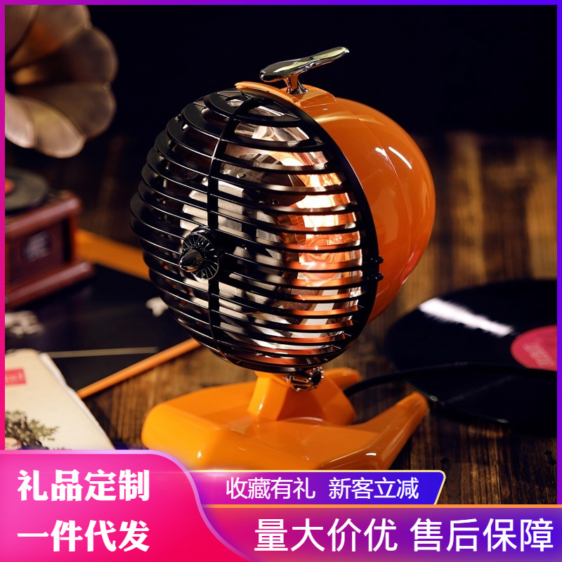 复古暖风机桌面取暖器 办公室宿舍速热电暖器冬季取暖神器小太阳
