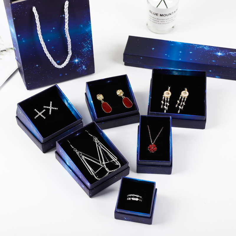 Fashion Style 1 Piece Fashion Starry Sky Paper Jewelry Boxes