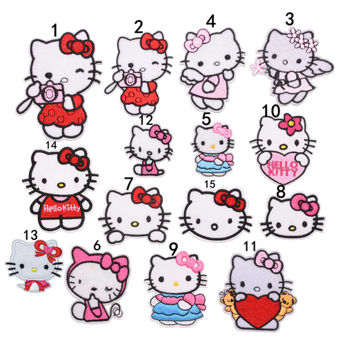 KT cloth patch wholesale cartoon clothing accessories patch patch computer embroidery factory direct supply and sample available