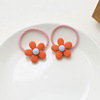 Children's elastic hair rope, hair accessory, flowered, no hair damage