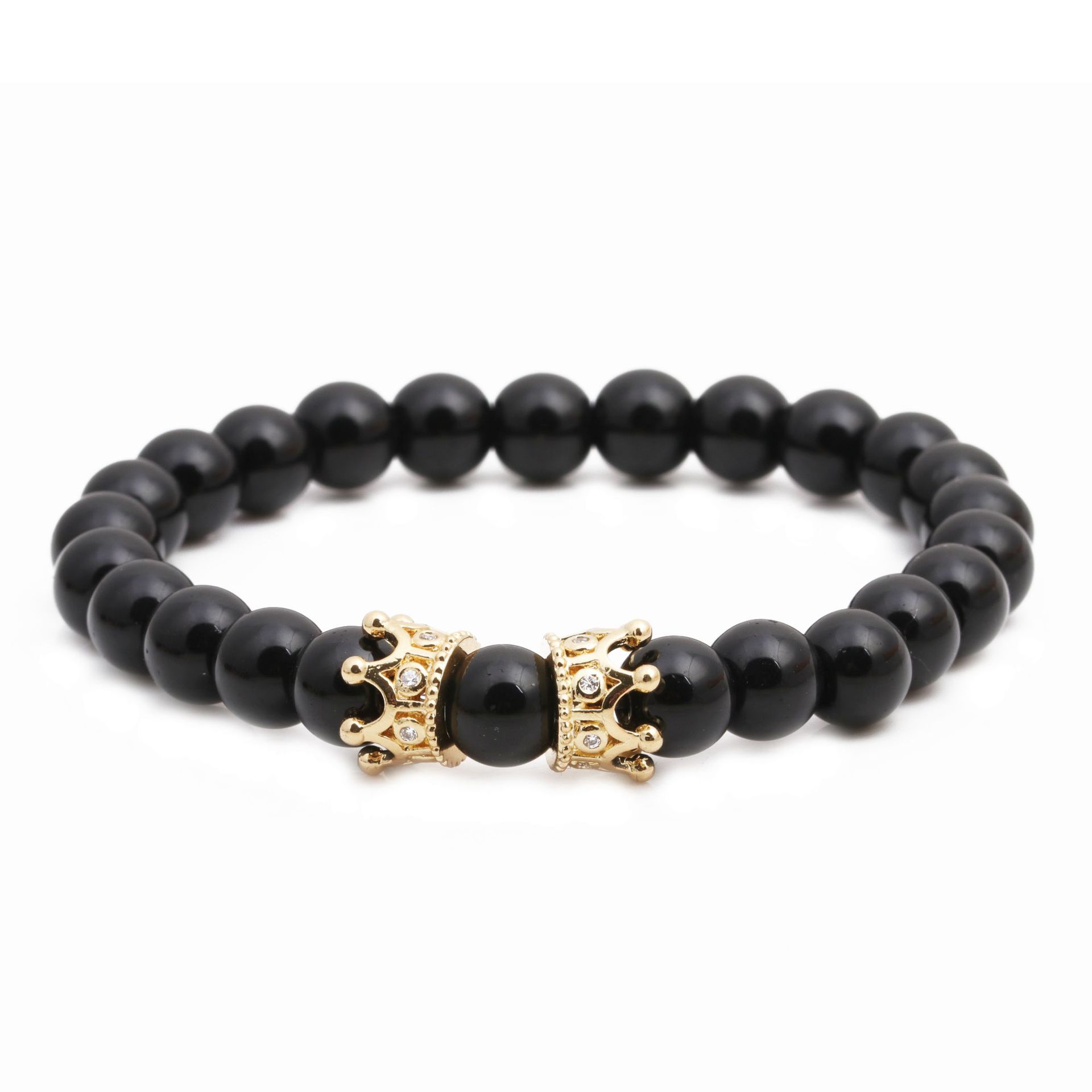 Fashion Tiger Eye Beaded DIY Lion Head Bracelet White Turquoise Lion Head Bracelet