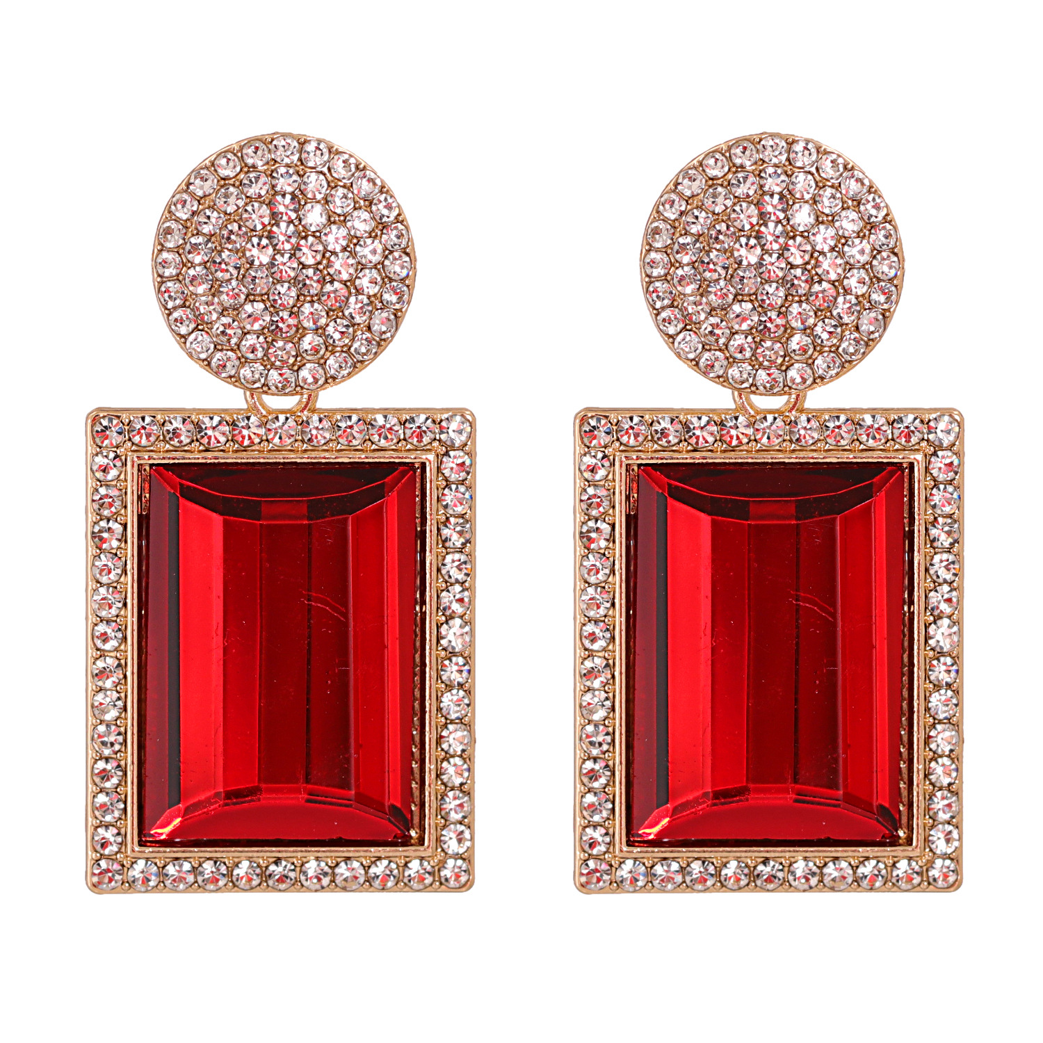 New Creative Rhinestone Earrings display picture 6