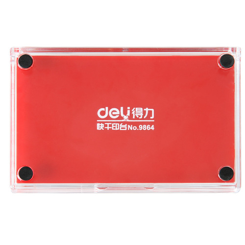 Powerful 9864 Rectangle Fast-Dry Ink Pad Red and Blue Oilproof Waterproof Fingerprint Pressing Financial Supplies