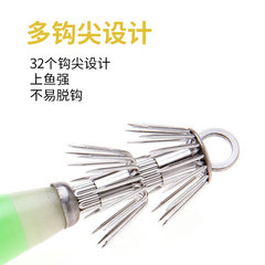 廠家直銷 路亞綜合仿生魷魚鈎餌夜光海釣磯釣鈎高中魚率10cm15克